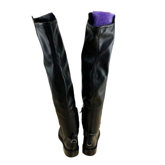 Sam Edelman NWOB Narisa Over The Knee Black Boots Size 6.5 Leather Side Zip - Picture 3 of 7